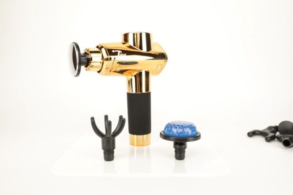Gold Total Massage Gun 2.0 With Heat and Cold Attachment