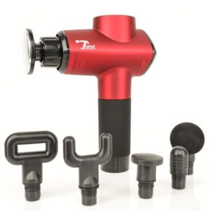 Red Total Massage Gun 2.0 - Heated Muscle Massager,  8 Attachments   Back  Neck  Foot  Knees