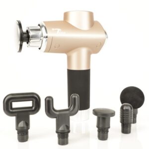 Rose Gold Total Massage Gun 2.0 - Heated Muscle Massager,  8 Attachments   Back  Neck  Foot  Knees